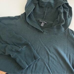 Eileen Fisher‎ Women’s Green Long Sleeve Hooded Top XL Organic Cotton Blend